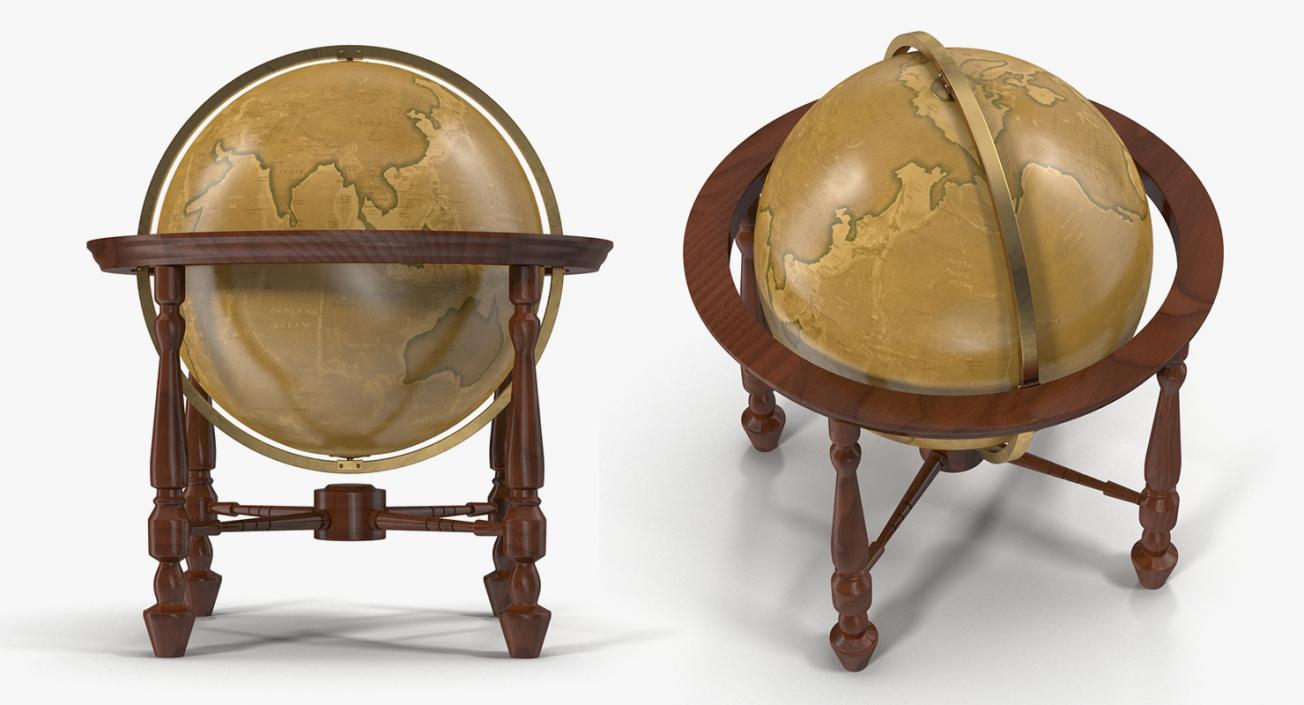 3D World Globes with Stand Collection 3