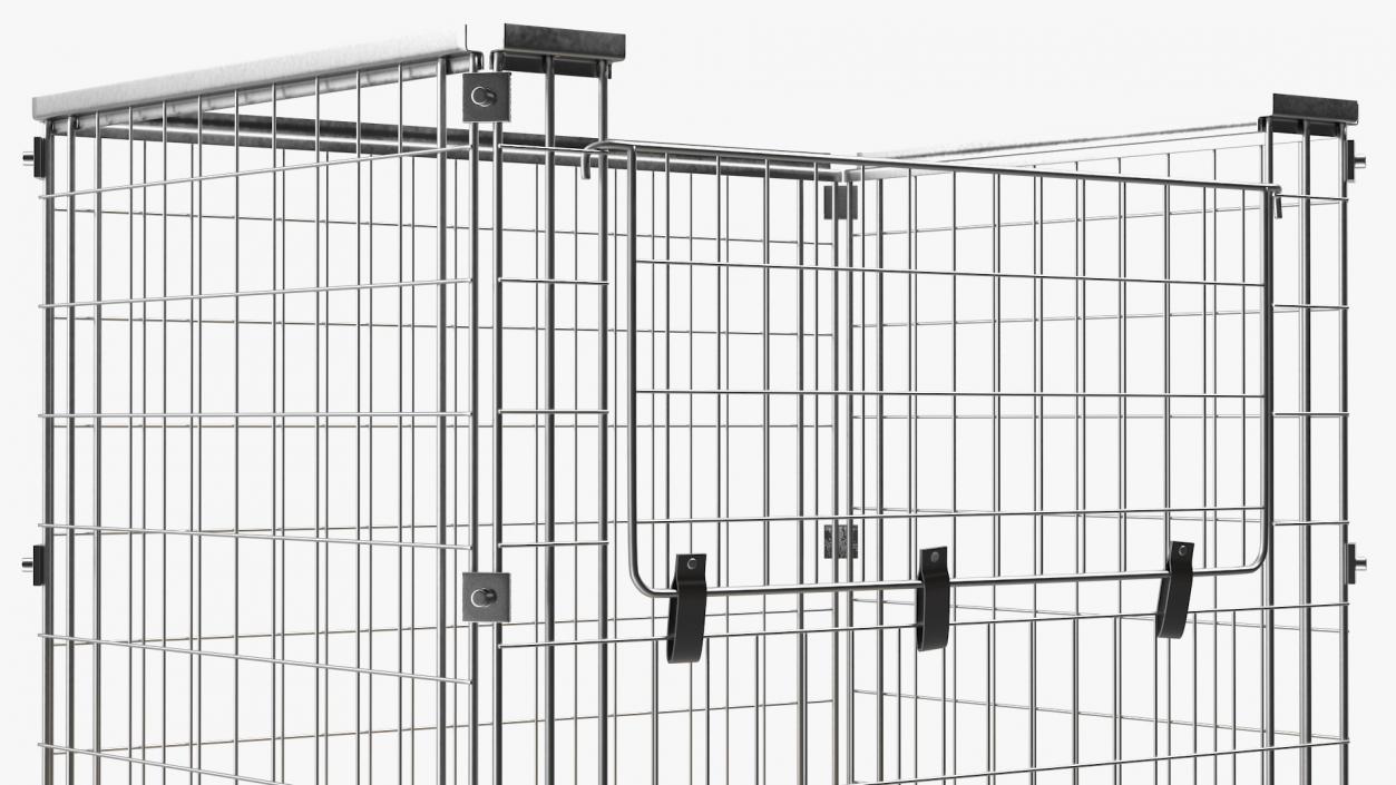 Mesh Cage on EPAL Euro Pallet 3D model