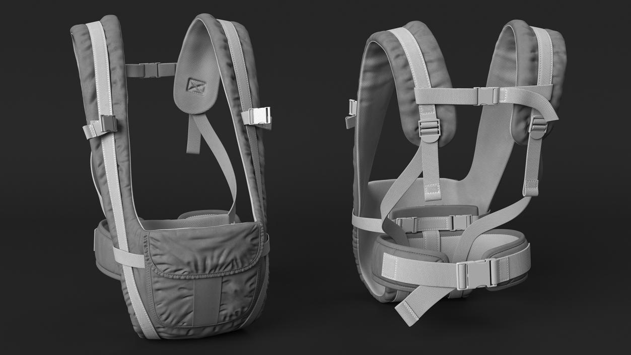 Infants Soft Carrier Grey Sitting Position 3D