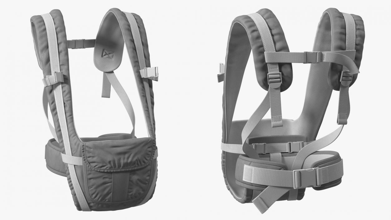 Infants Soft Carrier Grey Sitting Position 3D