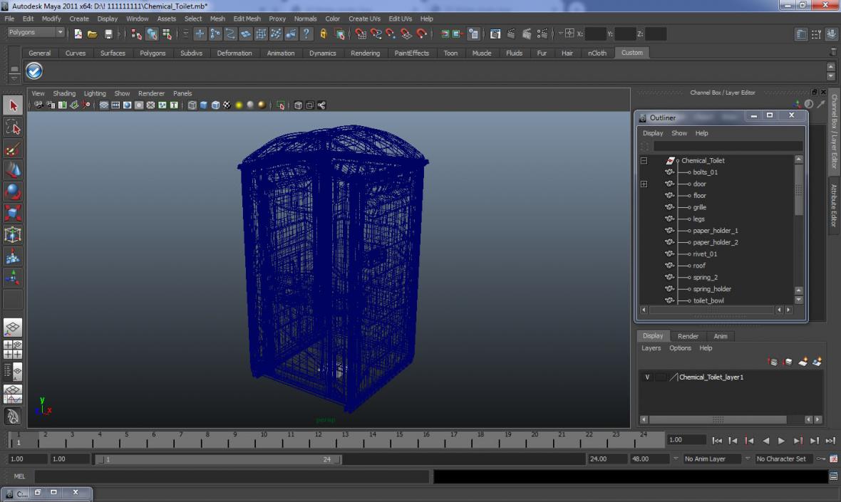 3D model Chemical Toilet