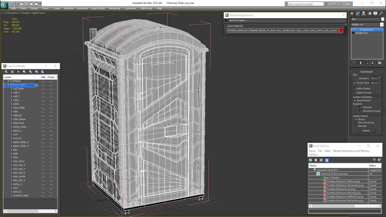 3D model Chemical Toilet