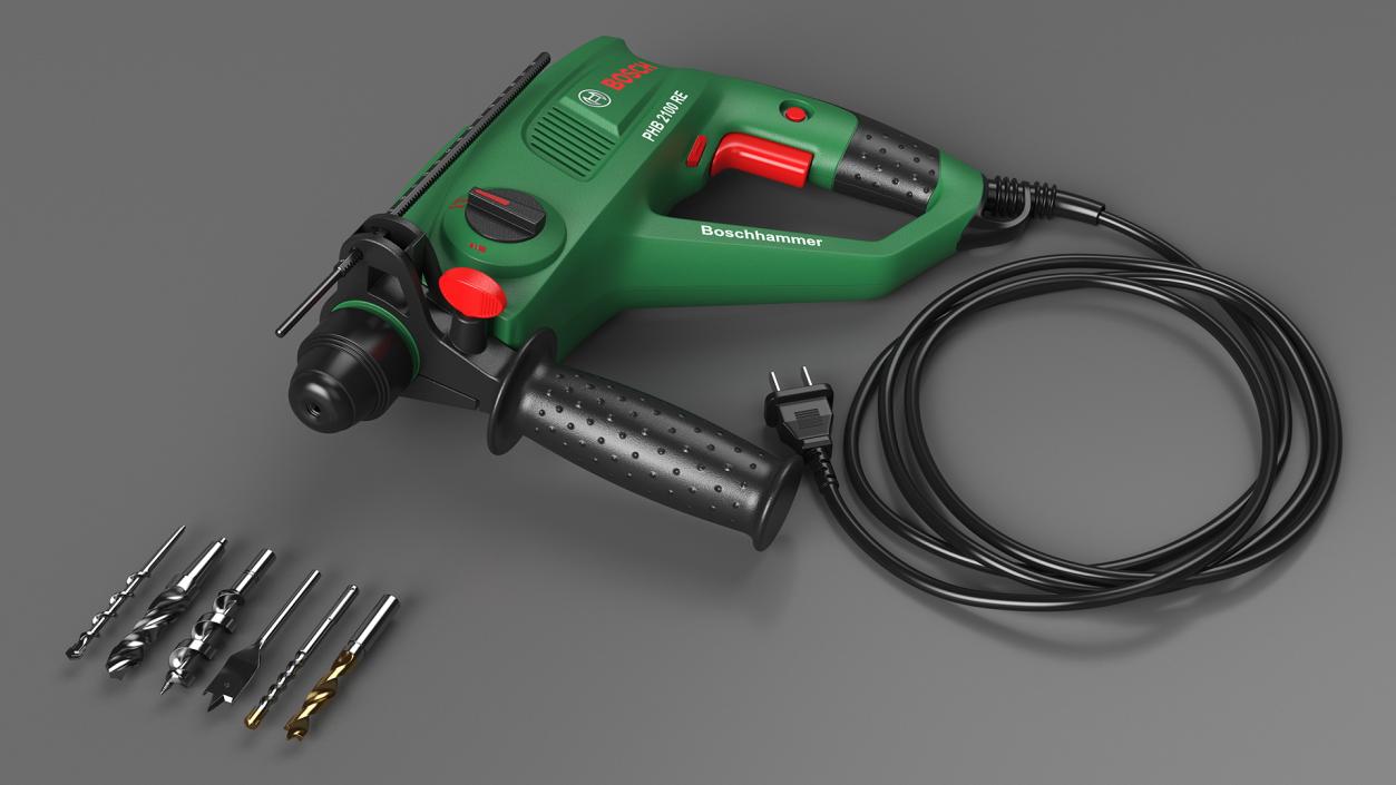 Bosch Power Drill with Drill Bits Set 3D