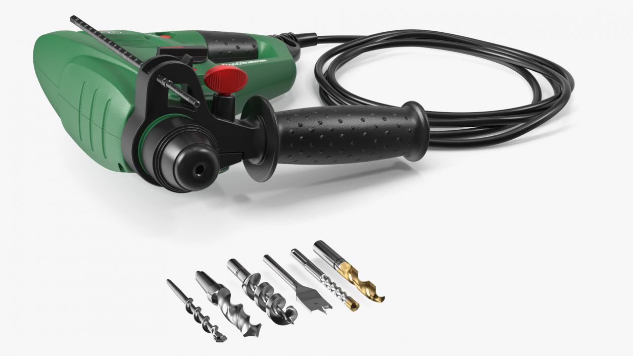 Bosch Power Drill with Drill Bits Set 3D