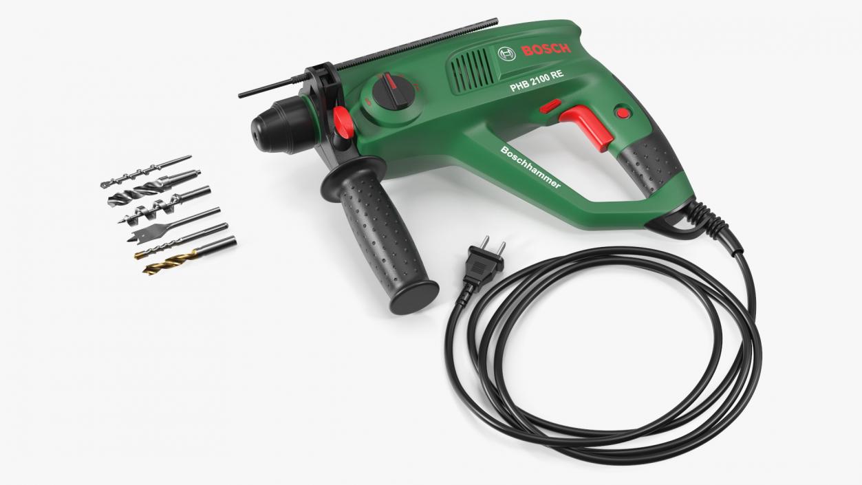 Bosch Power Drill with Drill Bits Set 3D