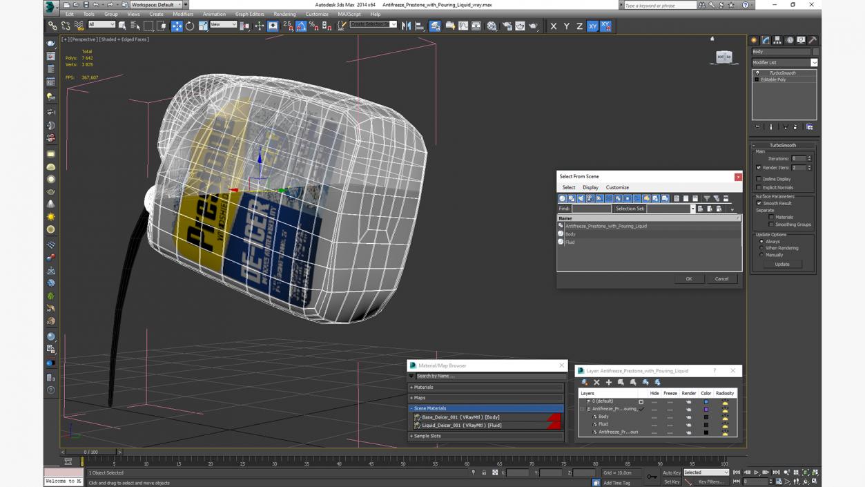 Antifreeze Prestone with Pouring Liquid 3D model