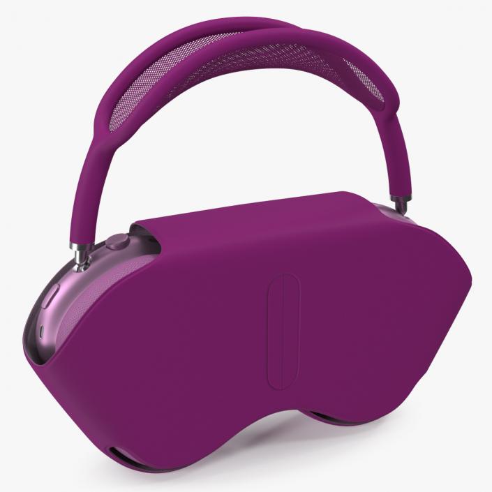 Headphones with Case Purple 3D