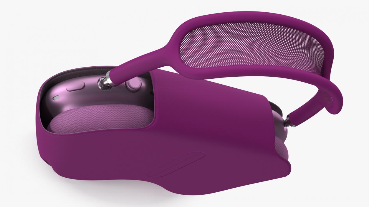 Headphones with Case Purple 3D