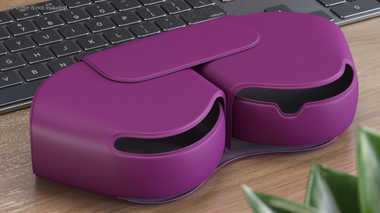 Headphones with Case Purple 3D