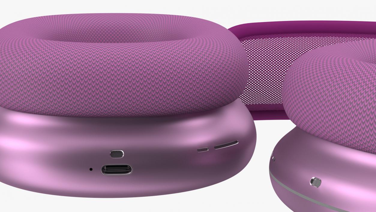 Headphones with Case Purple 3D