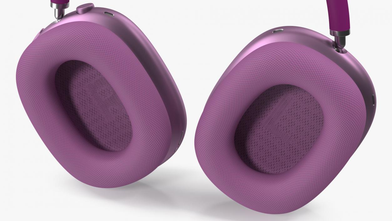 Headphones with Case Purple 3D