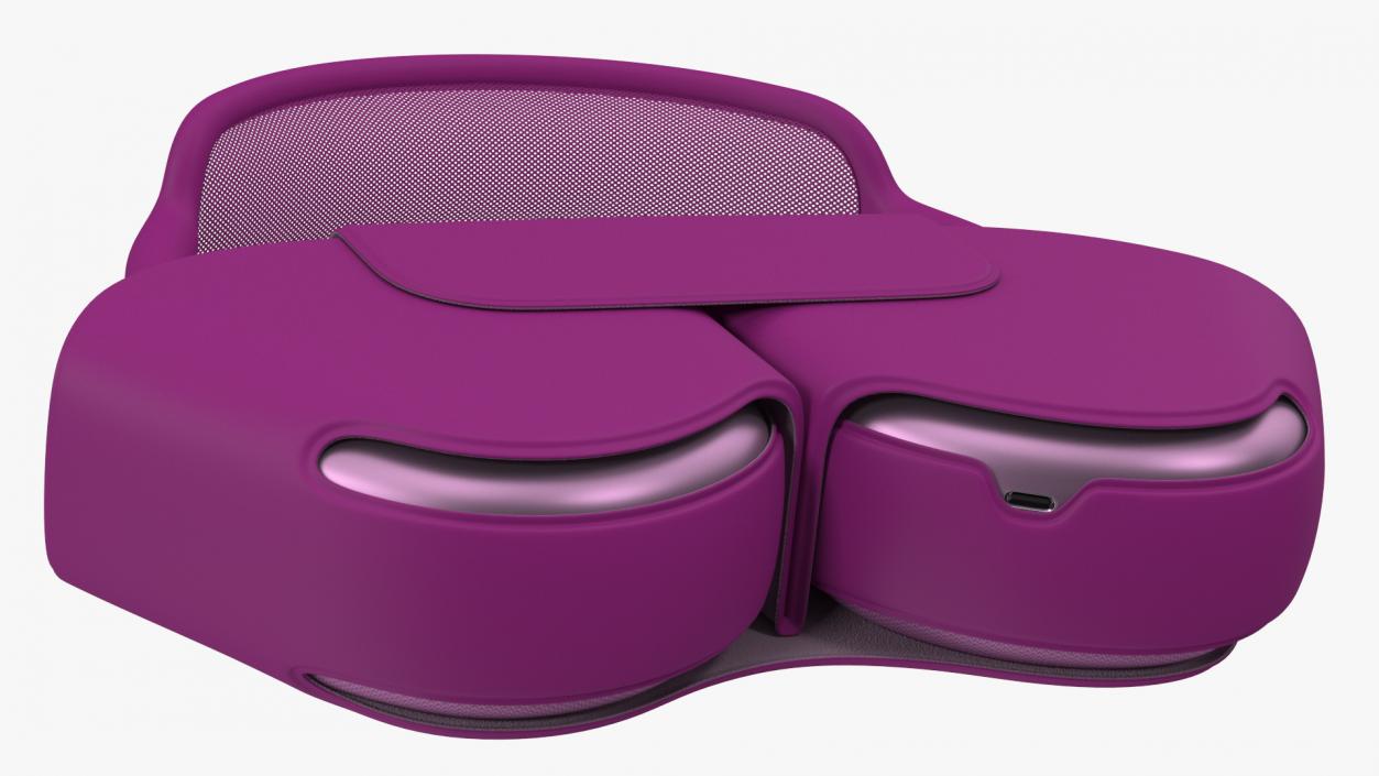 Headphones with Case Purple 3D