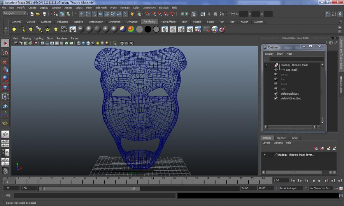 3D model Tragedy Theatre Mask