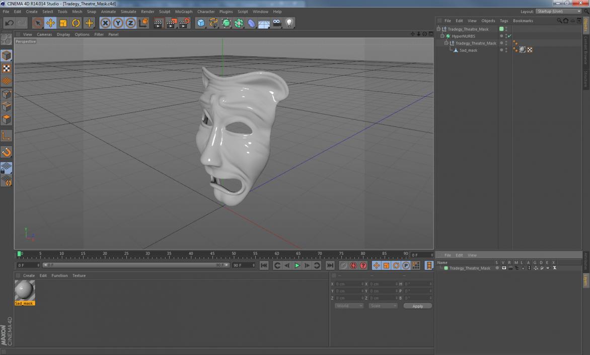 3D model Tragedy Theatre Mask