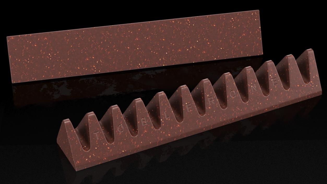 3D Toblerone Dark Chocolate Bar model