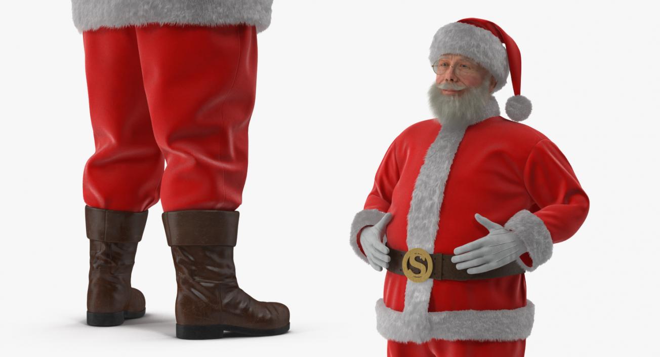 Santa Claus with Fur Rigged 3D