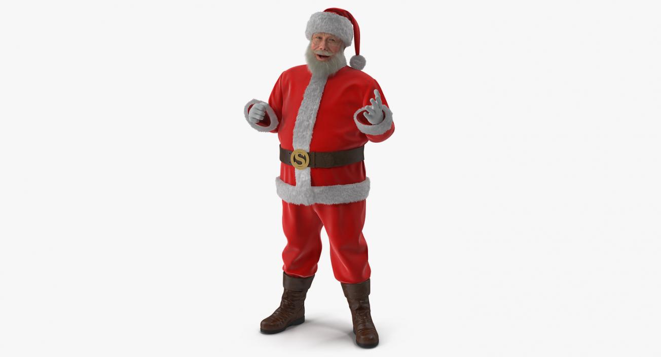 Santa Claus with Fur Rigged 3D