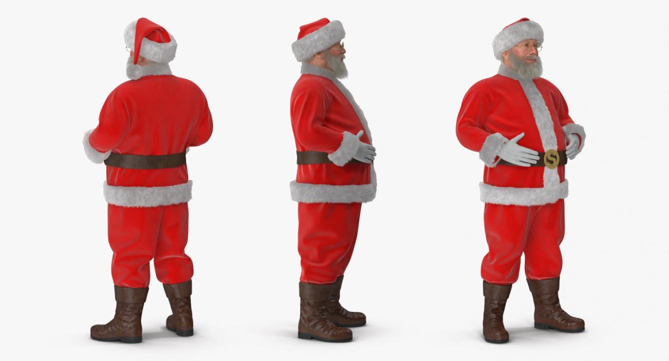 Santa Claus with Fur Rigged 3D