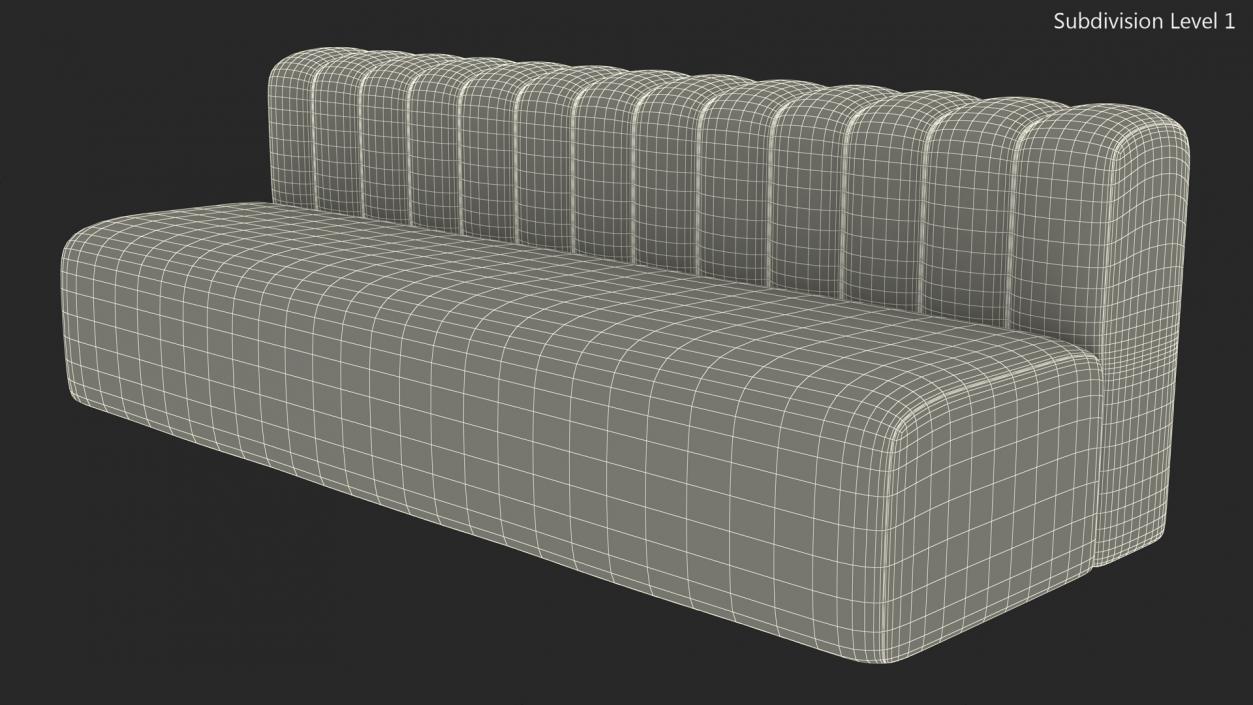 3D Oversized Leather Couch model