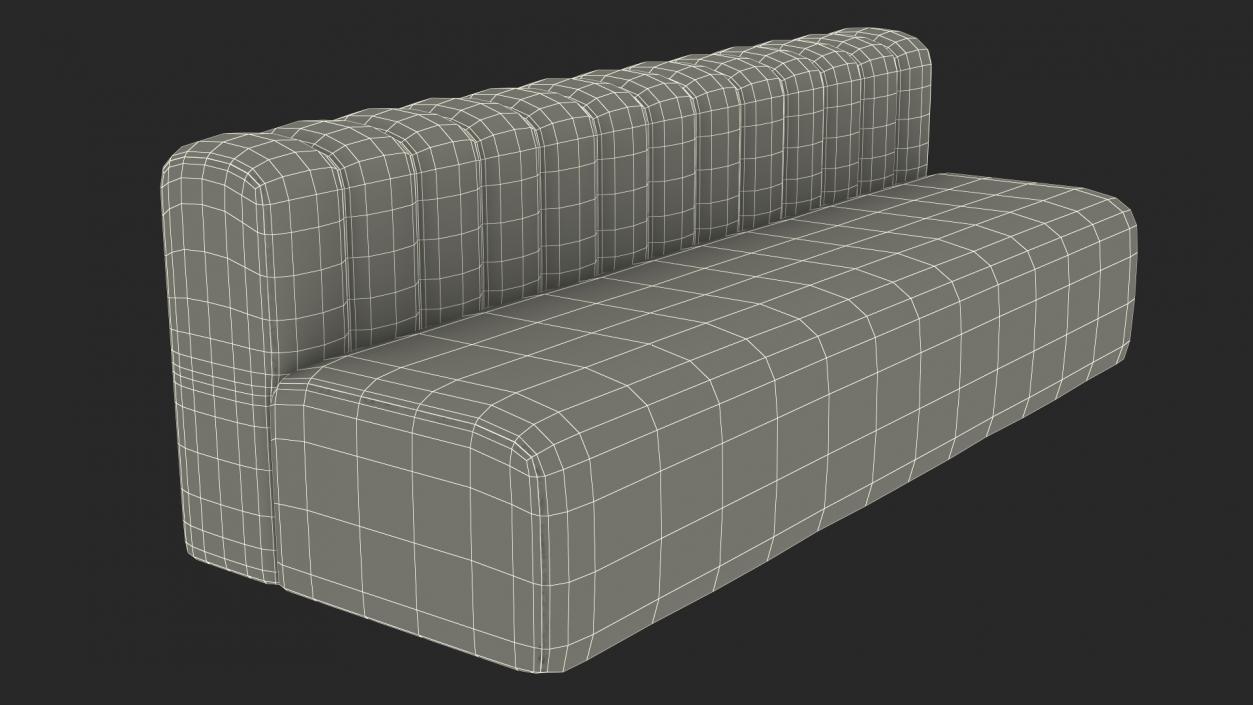 3D Oversized Leather Couch model