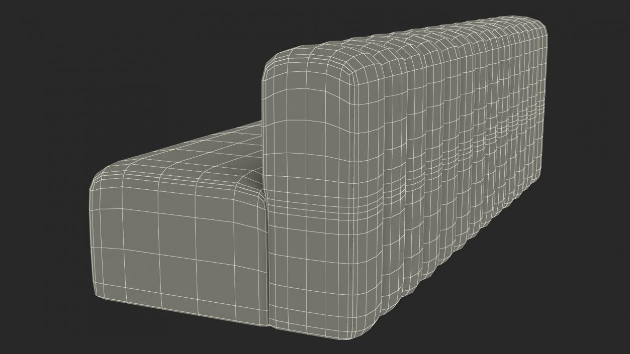 3D Oversized Leather Couch model