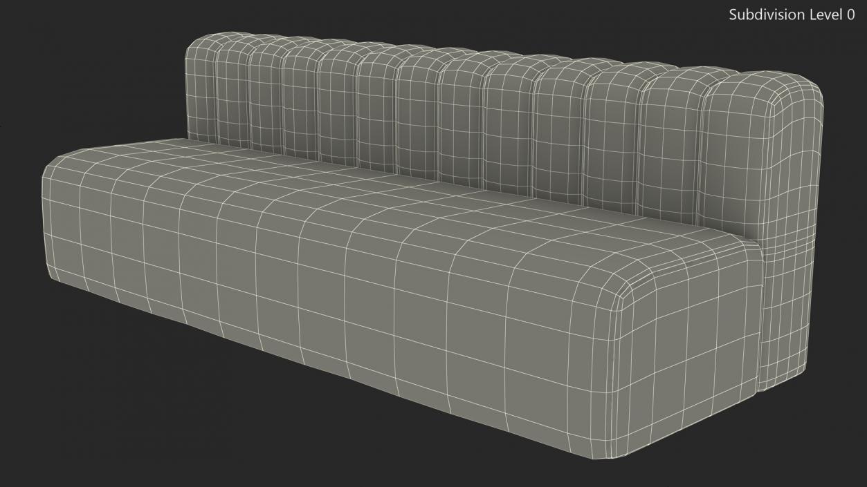 3D Oversized Leather Couch model