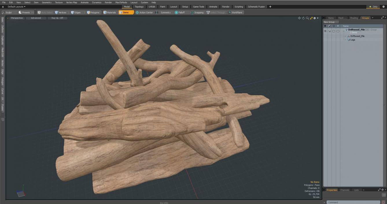 Driftwood Pile 3D model