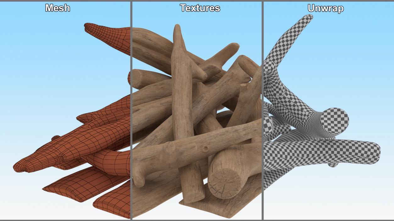 Driftwood Pile 3D model