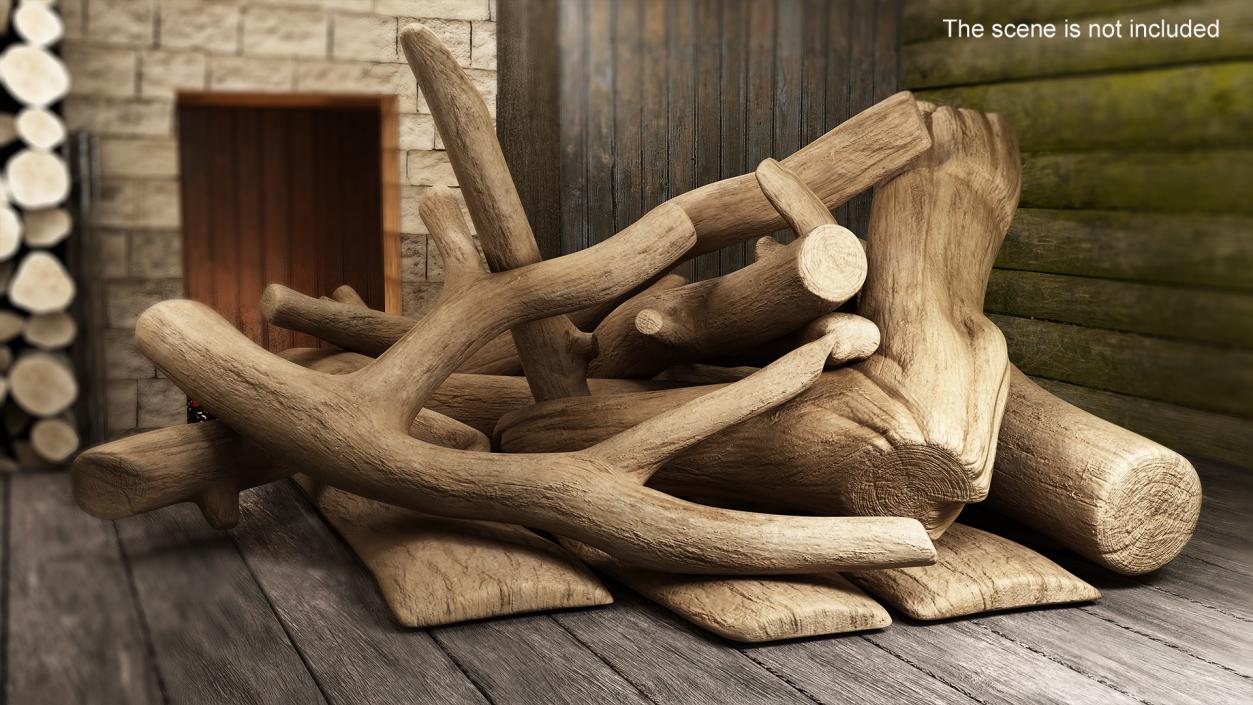 Driftwood Pile 3D model