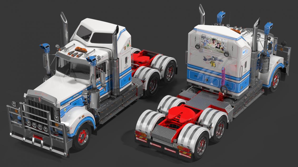 3D Truck Kenworth T900 Legend Rigged model