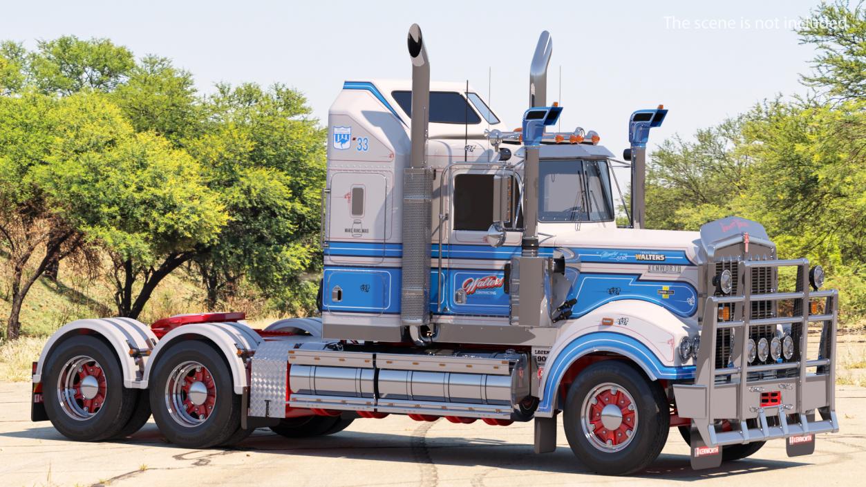 3D Truck Kenworth T900 Legend Rigged model