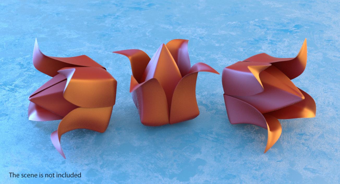 3D model Origami Paper Flower