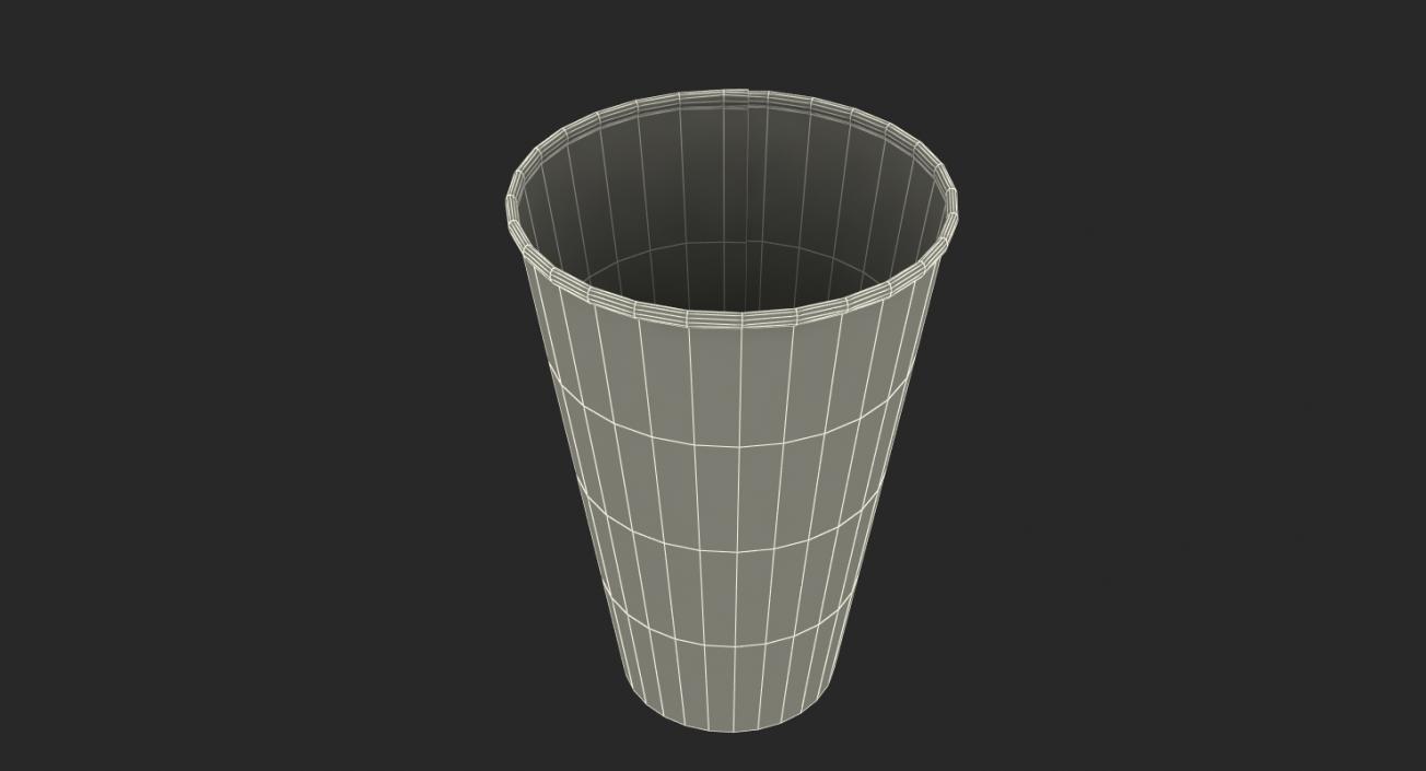 3D Round Paper Popcorn Cup model