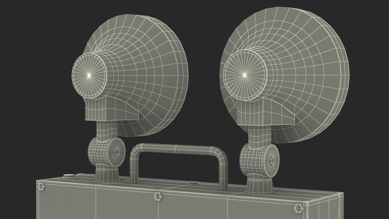 3D Halogen Twin Emergency Light model