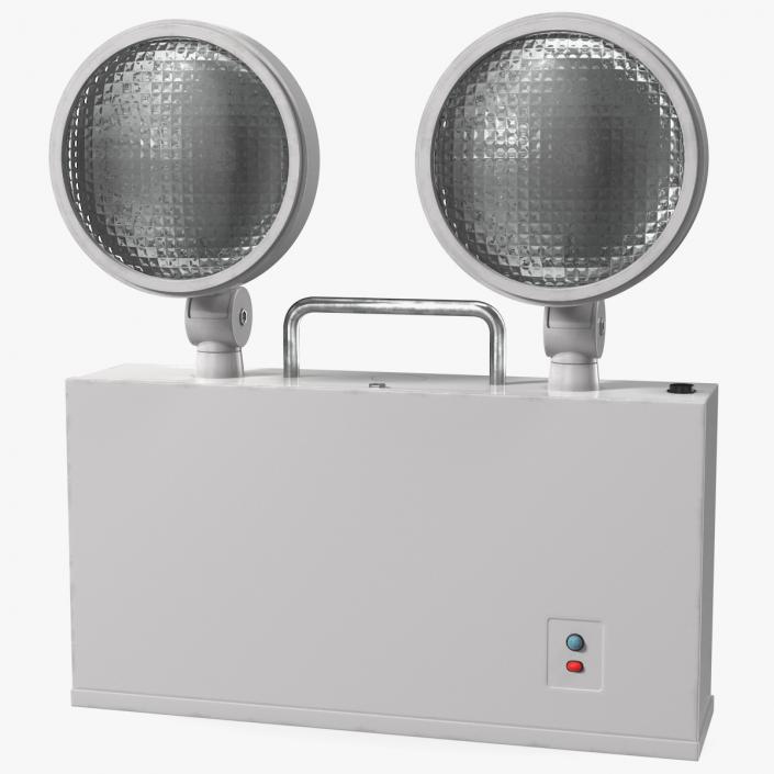 3D Halogen Twin Emergency Light model