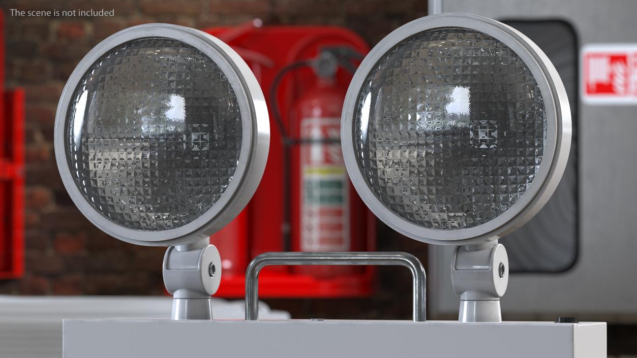 3D Halogen Twin Emergency Light model