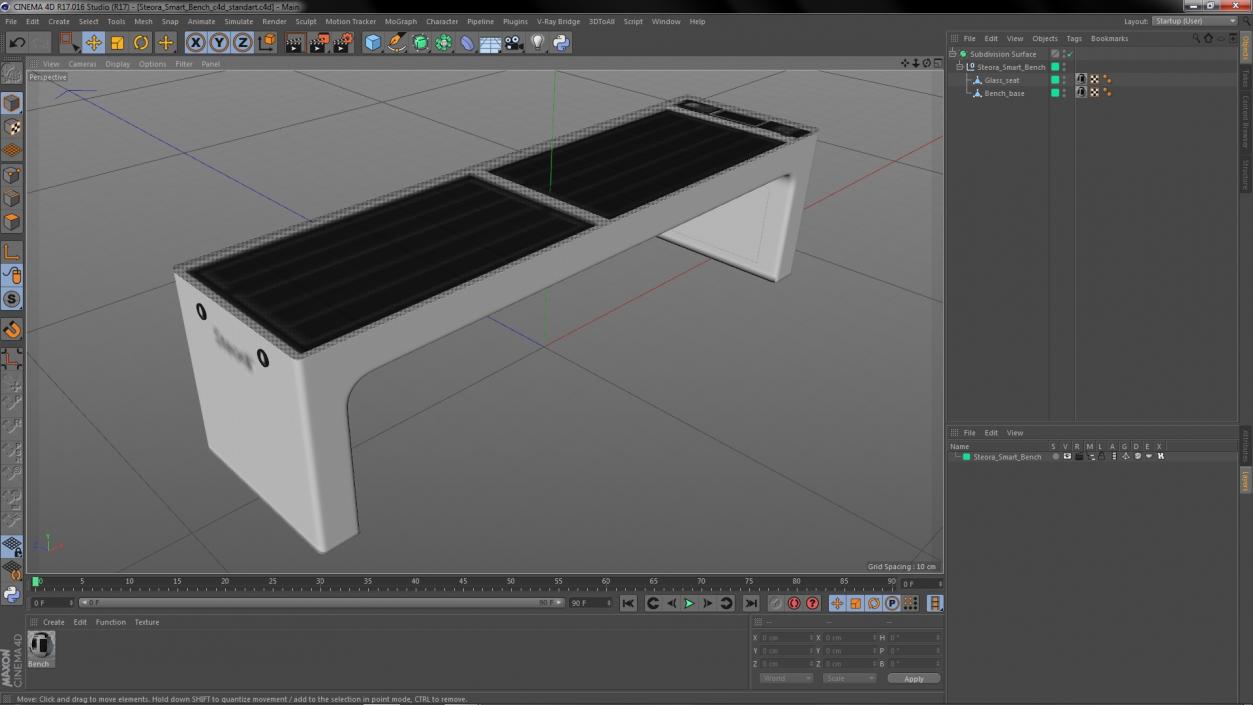 3D Steora Smart Bench model