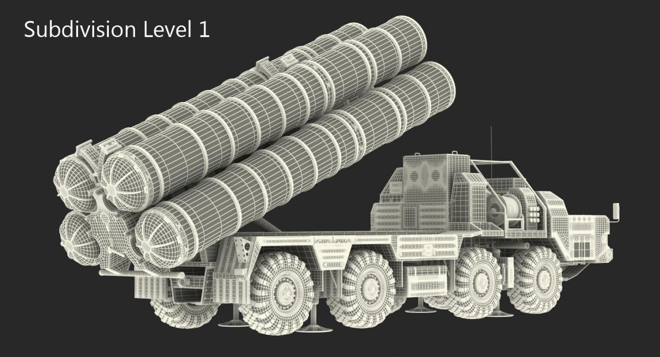 SA-10 Grumble or S-300 Russian Missile System Rigged 3D