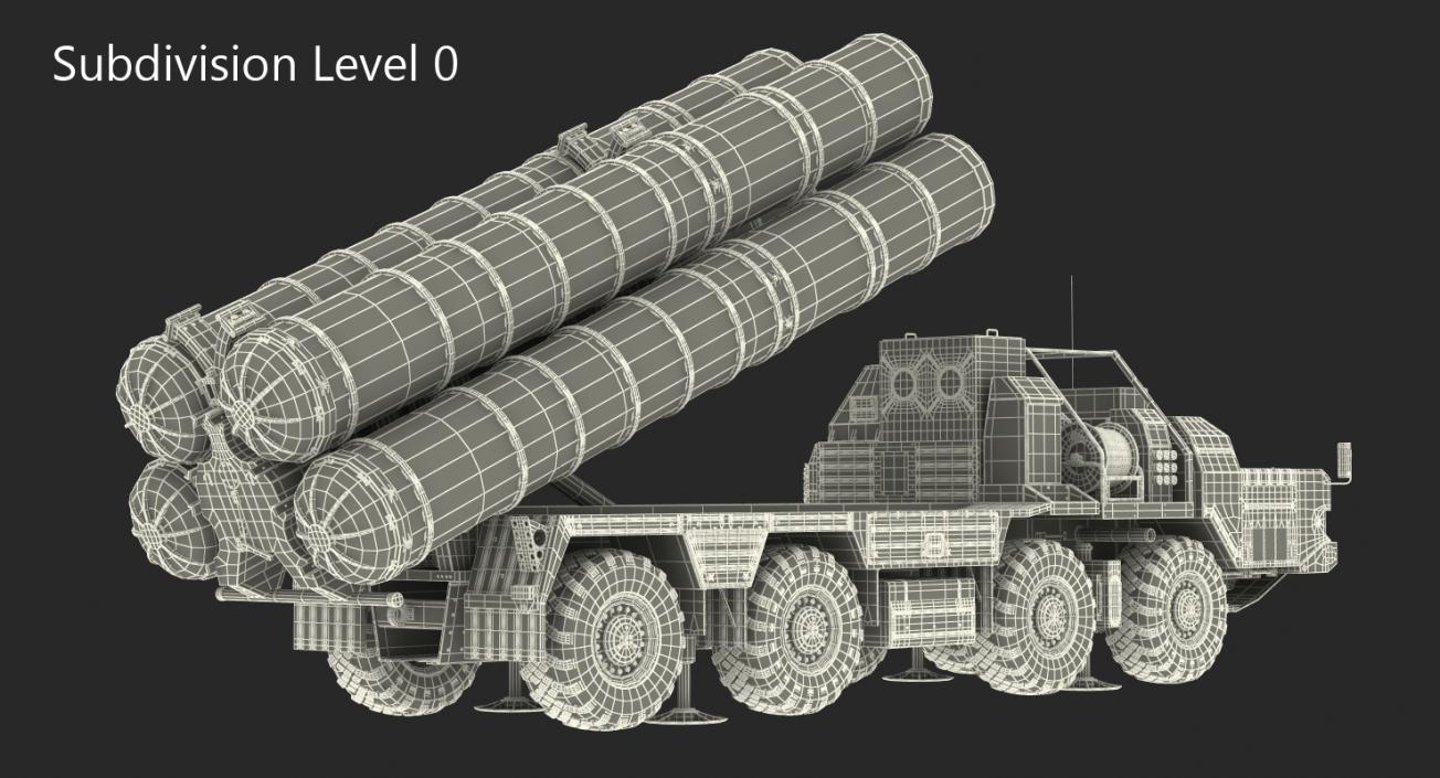 SA-10 Grumble or S-300 Russian Missile System Rigged 3D