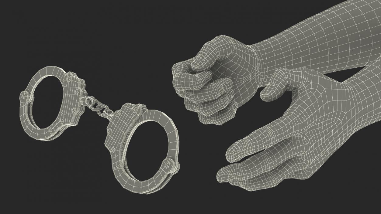 3D model Handcuffed Man Hands