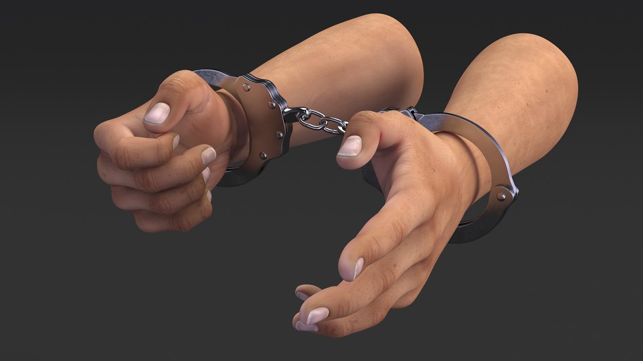 3D model Handcuffed Man Hands