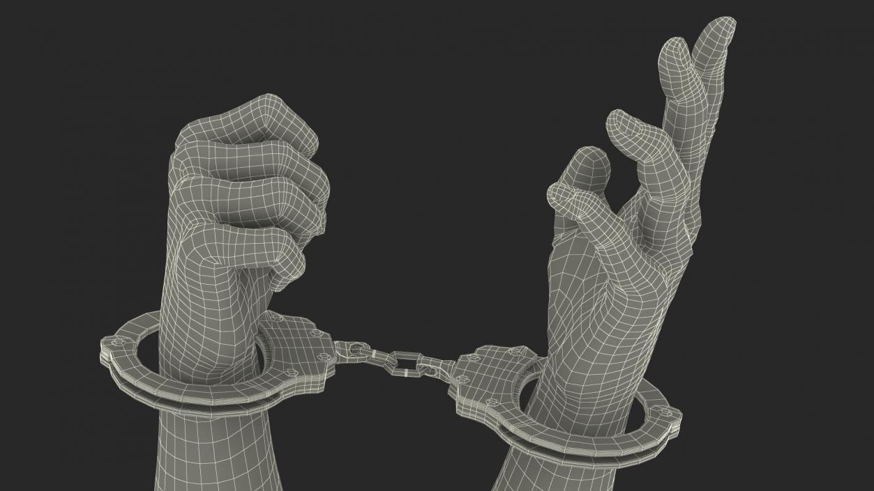 3D model Handcuffed Man Hands