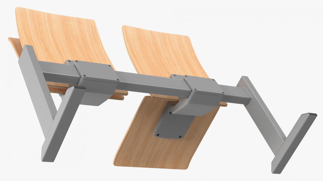 University Seating System For Two Seats 3D model