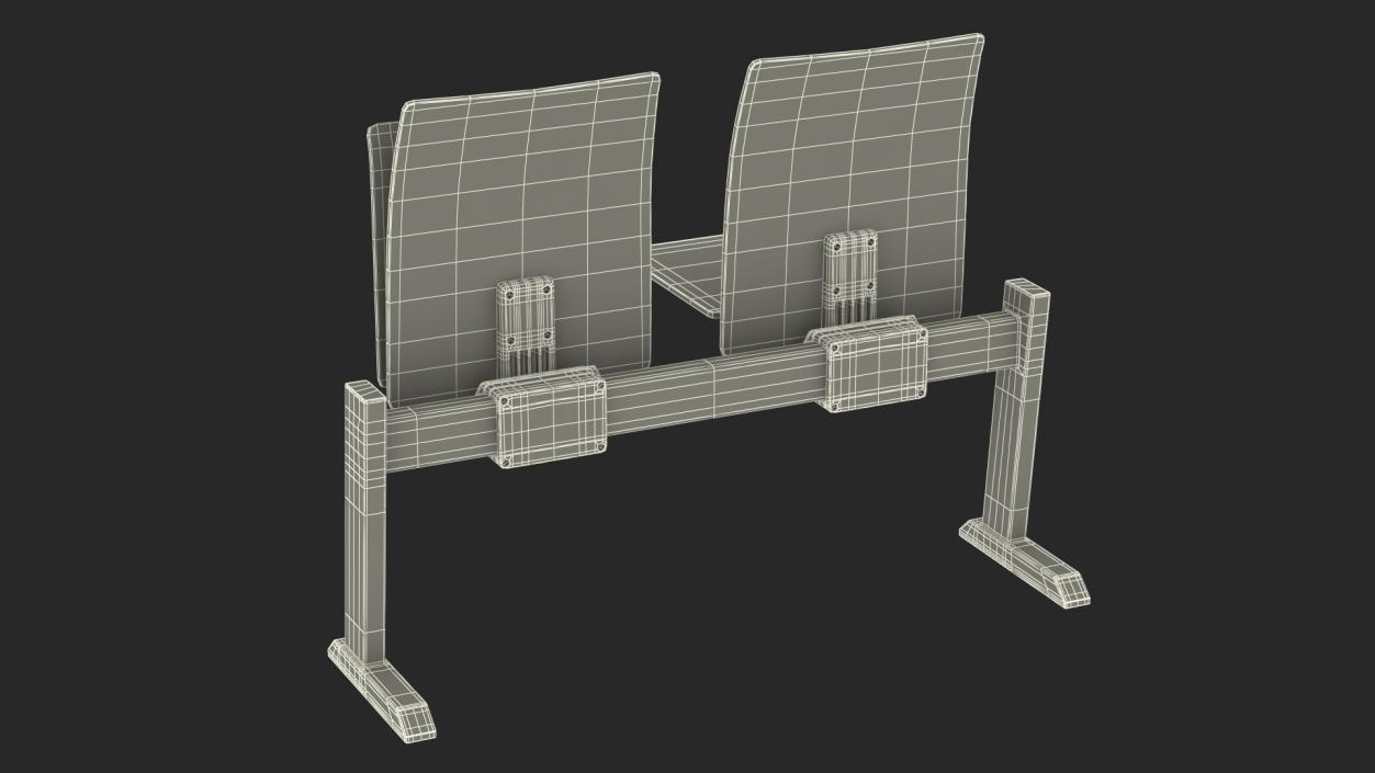 University Seating System For Two Seats 3D model