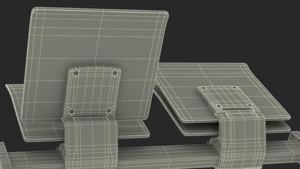 University Seating System For Two Seats 3D model