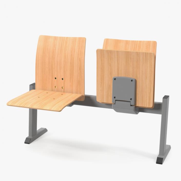 University Seating System For Two Seats 3D model