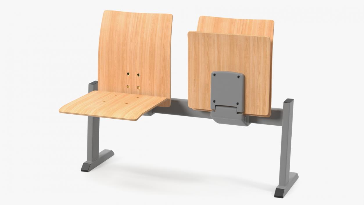 University Seating System For Two Seats 3D model