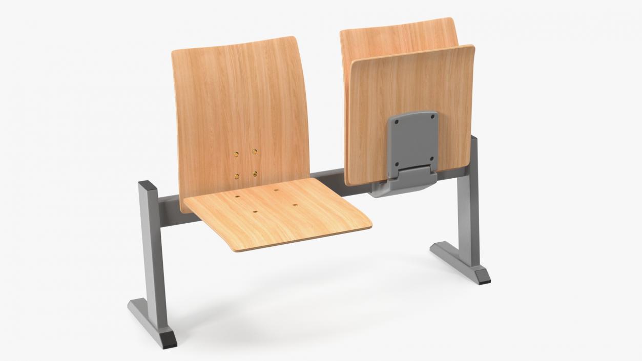 University Seating System For Two Seats 3D model