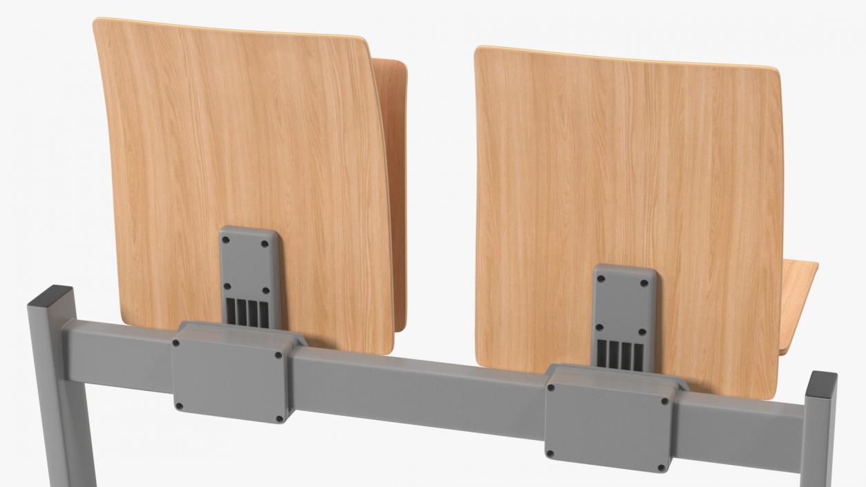 University Seating System For Two Seats 3D model