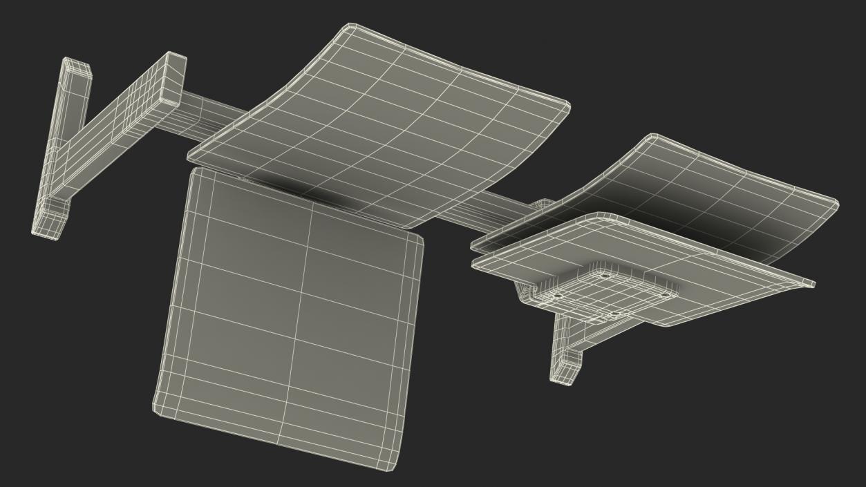 University Seating System For Two Seats 3D model